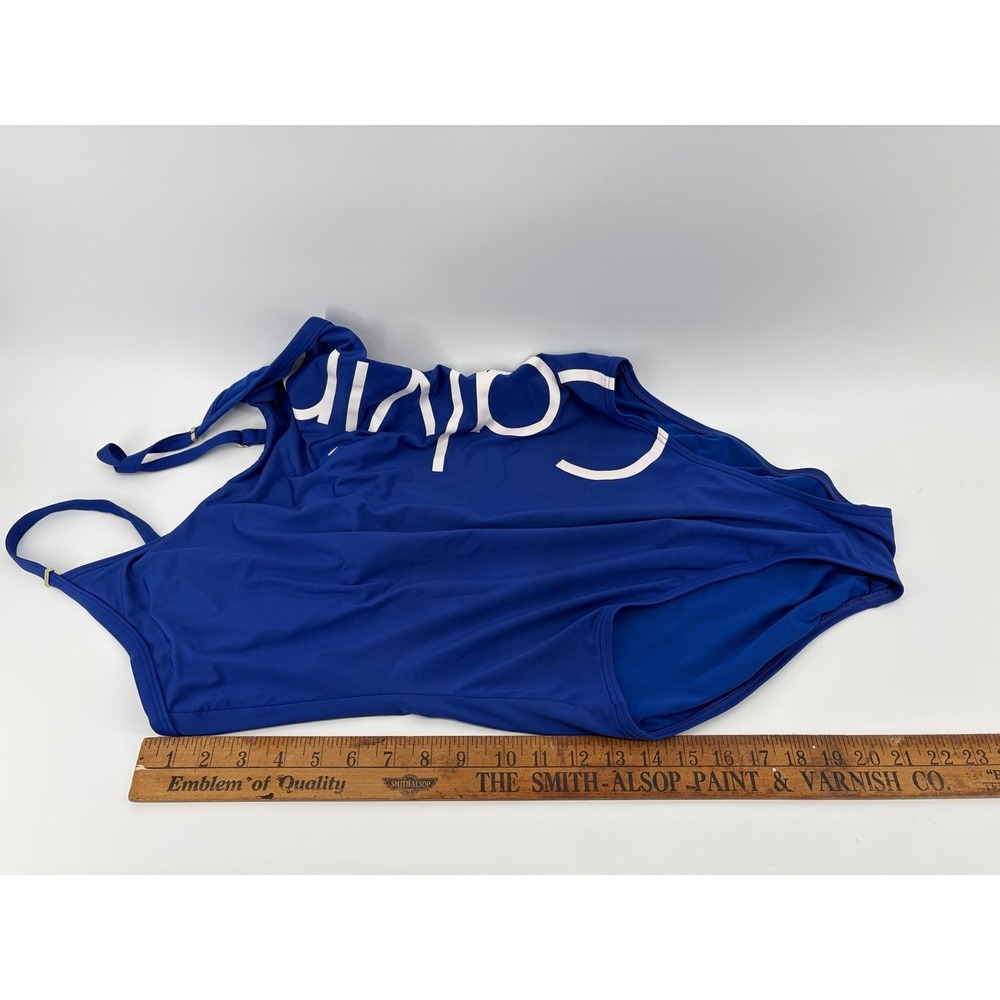 Calvin Klein One Piece‎ Swimsuit, Royal Blue, Logo, Beach, Vacation, Women Sz 14 - Picture 7 of 7